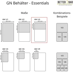 New GN 1/3 Behälter - Edelstahl - GN Essentials | 10 cm Gastronomiebehälter (Gn)