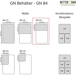 Clearance GN 1/3 Behälter - Polypropylen - GN 84 | 6,5 cm Gastronomiebehälter (Gn)