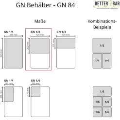 Best GN 1/2 Deckel - Polypropylen - GN 84 Gastronomiebehälter (Gn)