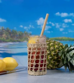 Outlet Highball Glas - Seegras Korb | 300 ml Longdrinkgläser|Tiki Becher