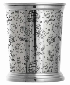 Best Julep Becher Tattoo | Verziert - 400 ml Tiki Becher|Metall- Und Kupferbecher