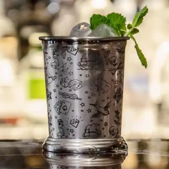 Best Julep Becher Tattoo | Verziert - 400 ml Tiki Becher|Metall- Und Kupferbecher