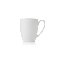 Outlet Kaffeetasse Karomuster | Weiß - 300 ml (4 Stk) Heißgetränke