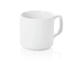 Online Kaffeetasse stapelbar | weiß - 260 ml (6 Stk) Heißgetränke