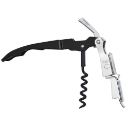 Outlet Kellnermesser mit 2-stufigem Hebel | Schwarz Korkenzieher
