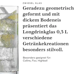 Outlet Longdrink Glas | Paris - | 350 ml Kristallgläser|Longdrinkgläser