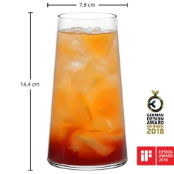 Outlet Longdrinkglas | Power - | 460 ml (6 Stk) Kristallgläser|Klare Wassergläser