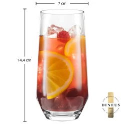 Clearance Longdrinkglas | Quatrophil - | 390 ml (6 Stk) Kristallgläser|Klare Wassergläser