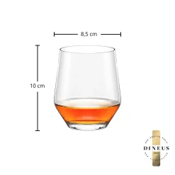 New Old Fashioned Glas | Quatrophil - | 370 ml (6 Stk) Kristallgläser|Klare Wassergläser