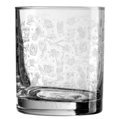 Best Old Fashioned Glas - Tiki Verzierung | 250ml Tiki Becher|Tumbler / Old Fashioned Gläser