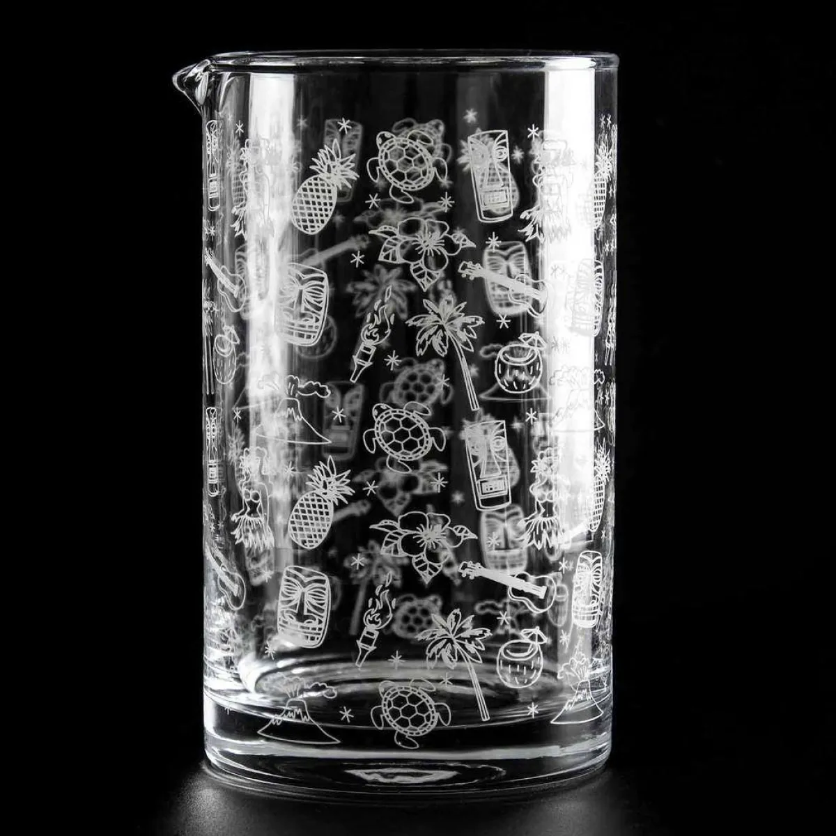 Hot Rührglas Tiki | Verziert - 700 ml Cocktail Rührgläser