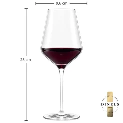 Rotweinglas | Quatrophil - | 570 ml (6 Stk) Kristallgläser|Rotweingläser