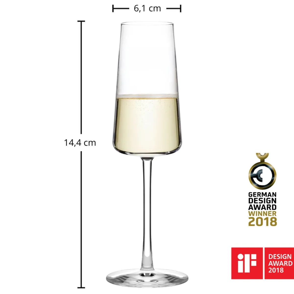 Best Sektglas | Power - | 240 ml (6 Stk) Kristallgläser|Sektgläser