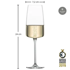 New Sektglas | Sensa - | 0,1l Eiche - 390 ml (6 Stk) Geeichte Weingläser