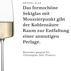 New Sektglas | Sensa - | 0,1l Eiche - 390 ml (6 Stk) Geeichte Weingläser