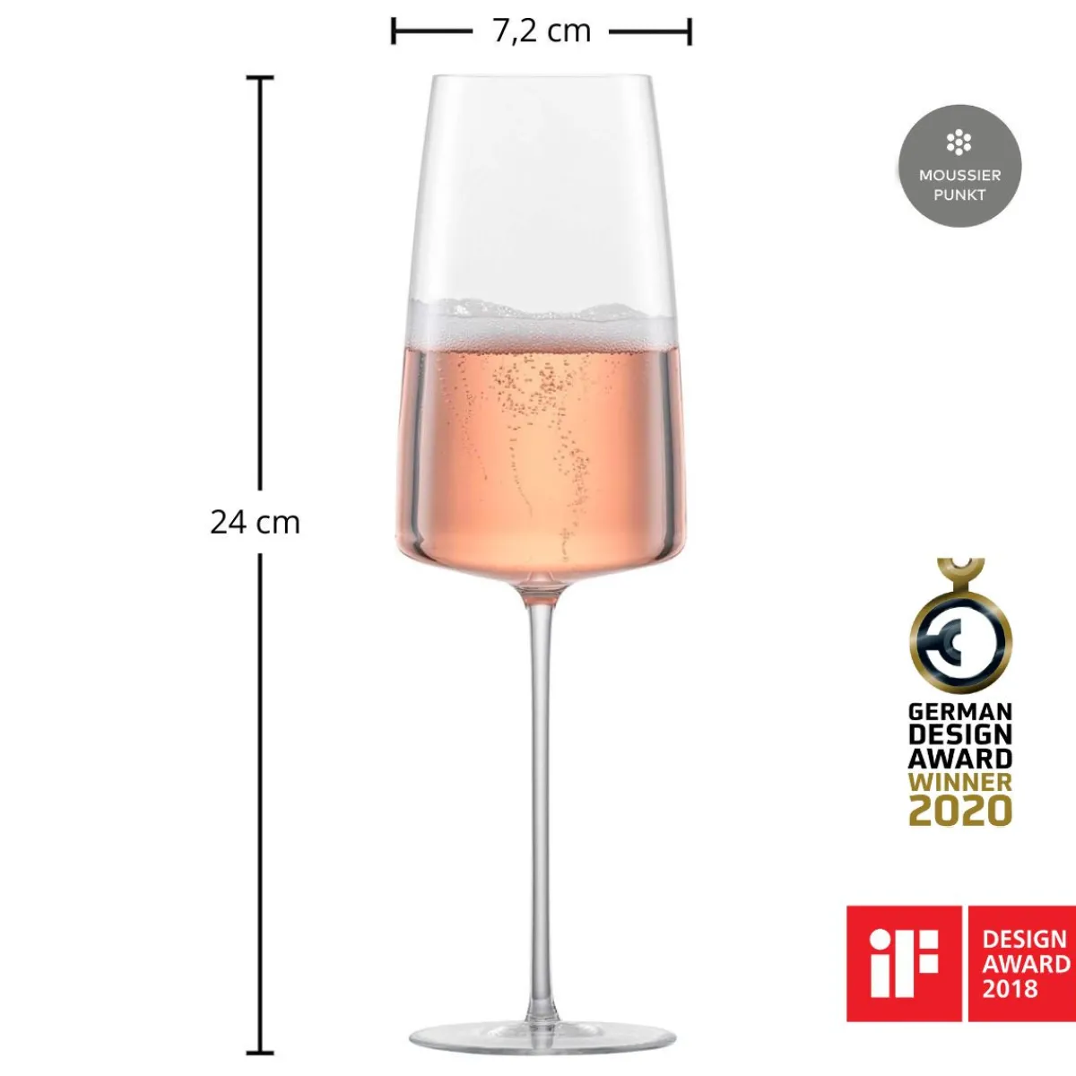 Discount Sektglas | Vivami - | 410 ml (6 Stk) Kristallgläser|Handgefertigte Weingläser