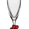 Clearance Sektglas L'amour - rote Herzen | | 2 Stück Sektgläser