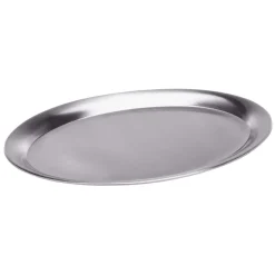 Clearance Serviertablett oval - Edelstahl matt | 29 x 22 cm Tabletts