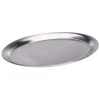 Best Serviertablett oval - Edelstahl matt | 19,5 x 15 cm Tabletts