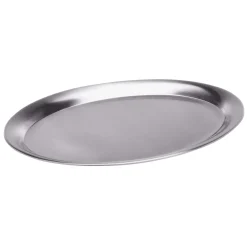 Best Serviertablett oval - Edelstahl matt | 19,5 x 15 cm Tabletts