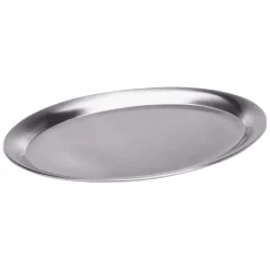 Outlet Serviertablett oval - Edelstahl matt | 23 x 17 cm Tabletts