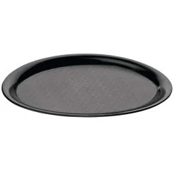 Best Serviertablett oval - rutschfest | schwarz - 29 x 22 cm Tabletts