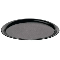 Sale Serviertablett oval - rutschfest | schwarz - 26,5 x 19,5 cm Tabletts