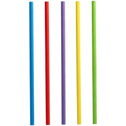 Shake Papier-Trinkhalm | Bunt - Ø 8 mm x 25 cm - Papstar Pure (100 Stk) Papier Strohhalme|Trinkhalme