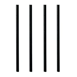 Discount Shake Papier-Trinkhalm | Schwarz - Ø 8 mm x 25 cm - Papstar Pure (100 Stk) Papier Strohhalme|Trinkhalme