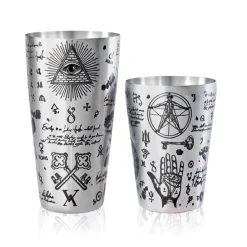 New Tin-in-Tin Cocktail Shaker - Yokai Tattoo | Alchemy verziert Cocktailshaker