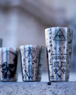 New Tin-in-Tin Cocktail Shaker - Yokai Tattoo | Alchemy verziert Cocktailshaker