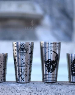 New Tin-in-Tin Cocktail Shaker - Yokai Tattoo | Alchemy verziert Cocktailshaker