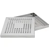 Tropfblech quadratisch - Edelstahl | 15 cm - Silber Gläsermatten|Barmatten