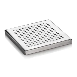 Outlet Tropfbleck klein - Edelstahl | 15,5 x 15,5 cm Gläsermatten|Barmatten