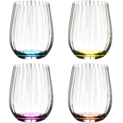 Tumbler bunt - Happy O Optisch | Riedel | 340 ml (4 Stk) Farbige Wassergläser