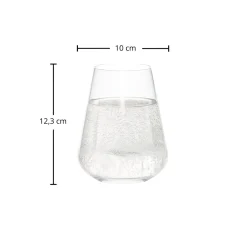 Discount Wasserglas | Q1 - | 570 ml (6 Stk) Klare Wassergläser|Tumbler / Old Fashioned Gläser