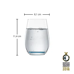 New Wassergläser | Vina Touch - | Blau - 390 ml (6 Stk) Farbige Wassergläser