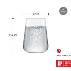 Wassergläser Allround | Verbelle - | 490 ml (6 Stk) Kristallgläser|Klare Wassergläser