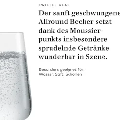 Wassergläser Allround | Verbelle - | 490 ml (6 Stk) Kristallgläser|Klare Wassergläser