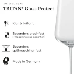 Wassergläser Allround | Verbelle - | 490 ml (6 Stk) Kristallgläser|Klare Wassergläser