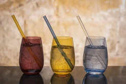 Discount Wassergläser Elements - Blaugrau | | 6 Stk Farbige Wassergläser
