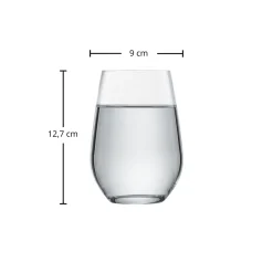 Wassergläser groß | Vina - | 550 ml (6 Stk) Klare Wassergläser