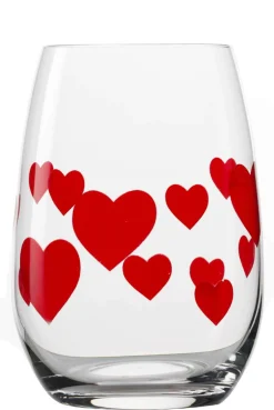 Online Wassergläser L'amour - rote Herzen | | 6 Stk Farbige Wassergläser