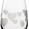 Outlet Wassergläser L'amour - weiße Herzen | | 6 Stk Farbige Wassergläser