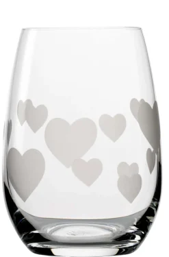 Outlet Wassergläser L'amour - weiße Herzen | | 6 Stk Farbige Wassergläser