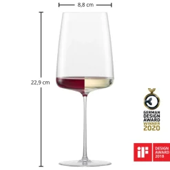 Weinglas Fruchtig & Fein | Vivami - | 560 ml (6 Stk) Kristallgläser|Rotweingläser