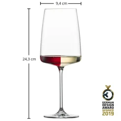 Best Weinglas Kraftvoll & Würzig | Sensa - | 0,2l Eiche - 660 ml (6 Stk) Geeichte Weingläser