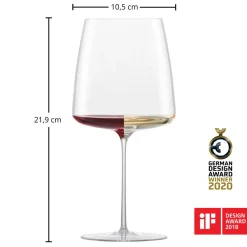 Best Weinglas Samtig & Üppig | Vivami - | 740 ml (6 Stk) Kristallgläser|Handgefertigte Weingläser