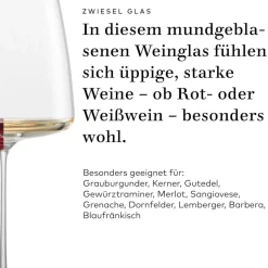 Best Weinglas Samtig & Üppig | Vivami - | 740 ml (6 Stk) Kristallgläser|Handgefertigte Weingläser