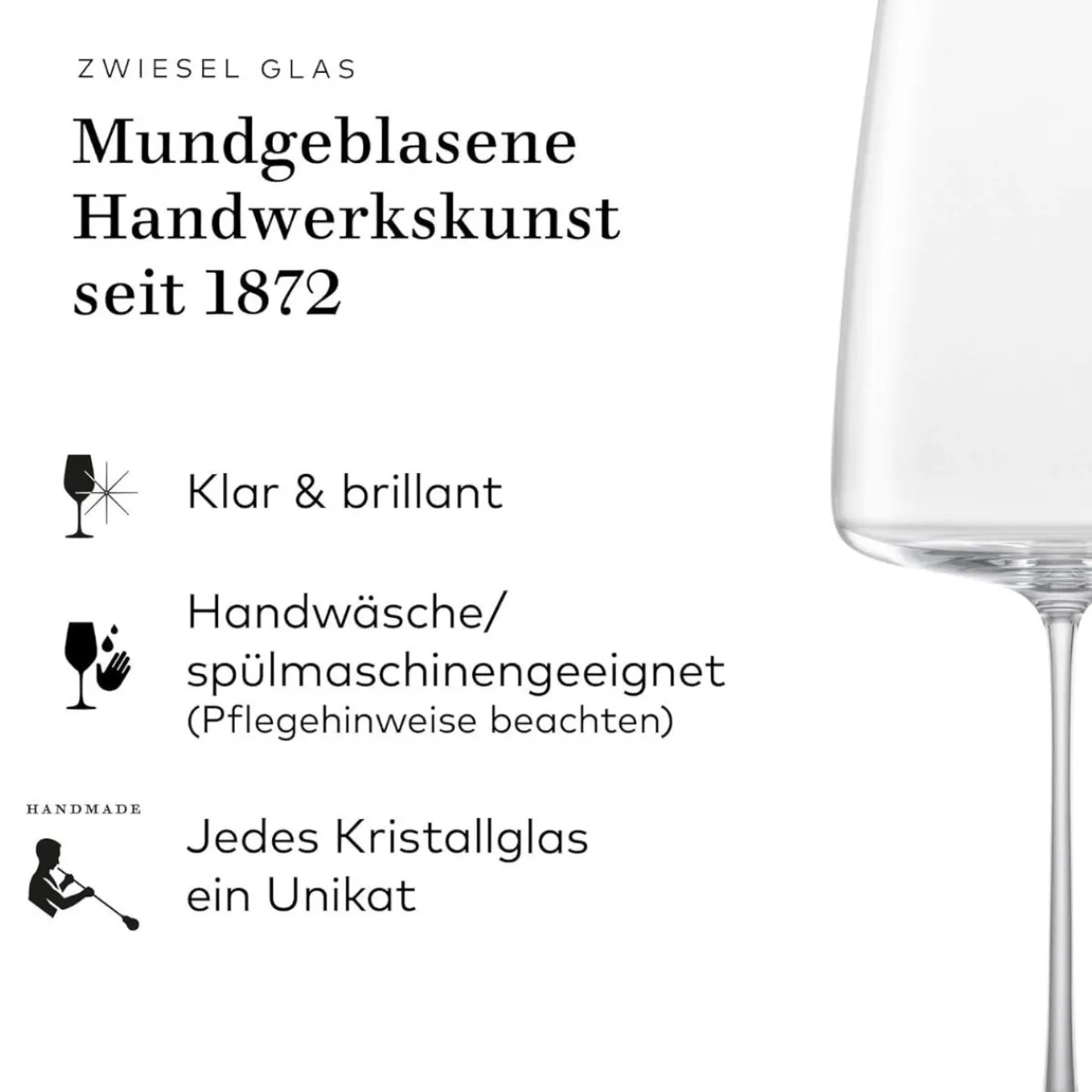 Best Weinglas Samtig & Üppig | Vivami - | 740 ml (6 Stk) Kristallgläser|Handgefertigte Weingläser